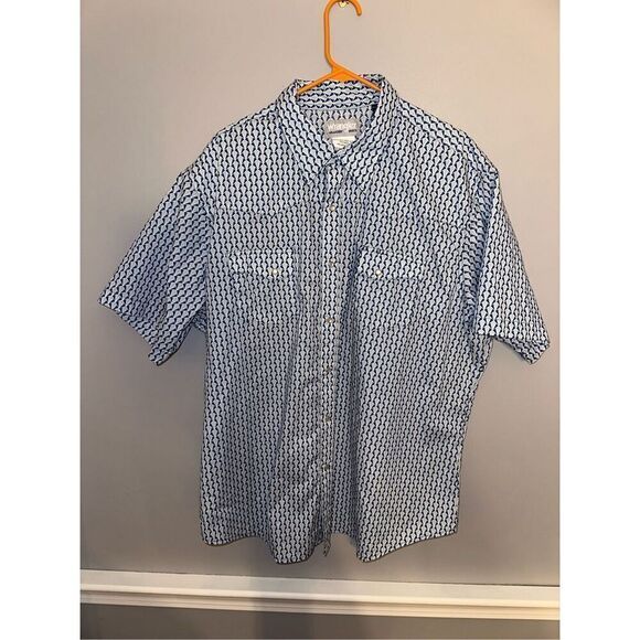 Vintage Wrangler Shirt Mens XXL Blue White Pearl Snap Western - Picture 1 of 5